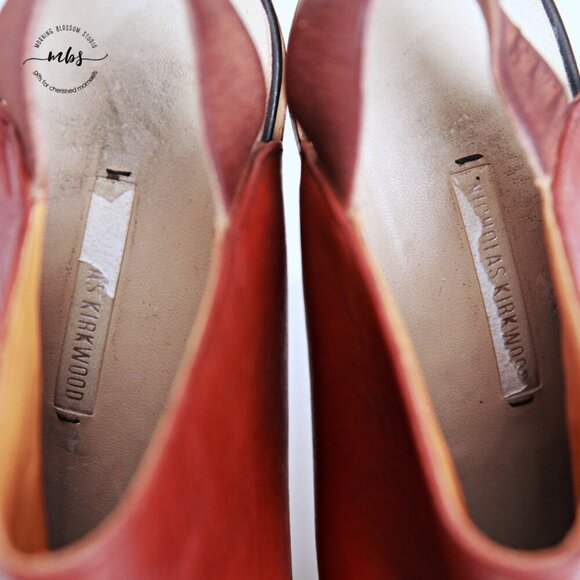 Nicholas Kirkwood Heeled Booties Brown Women EU 40.5 US 9-9.5 - Picture 14 of 15